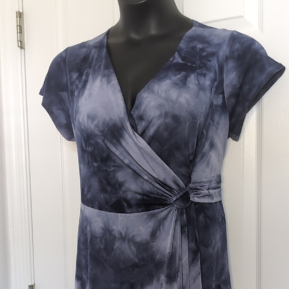 Lane Bryant Tie-dye Print Faux Wrap Dress